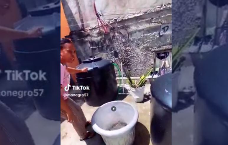 Discusión por robo de agua se vuelve viral en Tik Tok