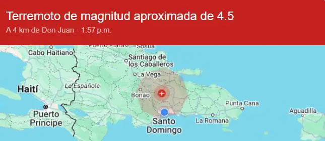 Temblor De Magnitud De 4 5 Con Epicentro En Monte Plata