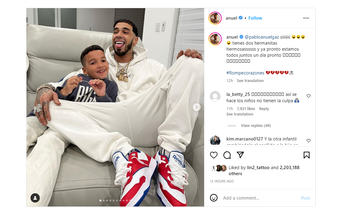 Anuel Reconoce Paternidad Y Confirma Su Hija Con Melissa Vallecilla