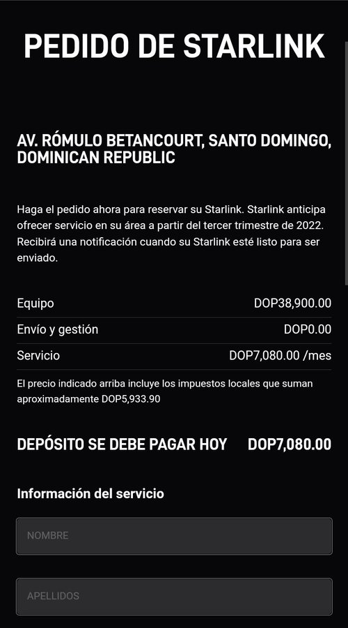 Starlink llegó a República Dominicana