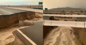 Inundaciones dañan carretera principal Los Ángeles-Phoenix 