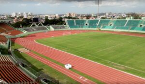 Pista olímpica del Estadio Olímpico Félix Sánchez.
