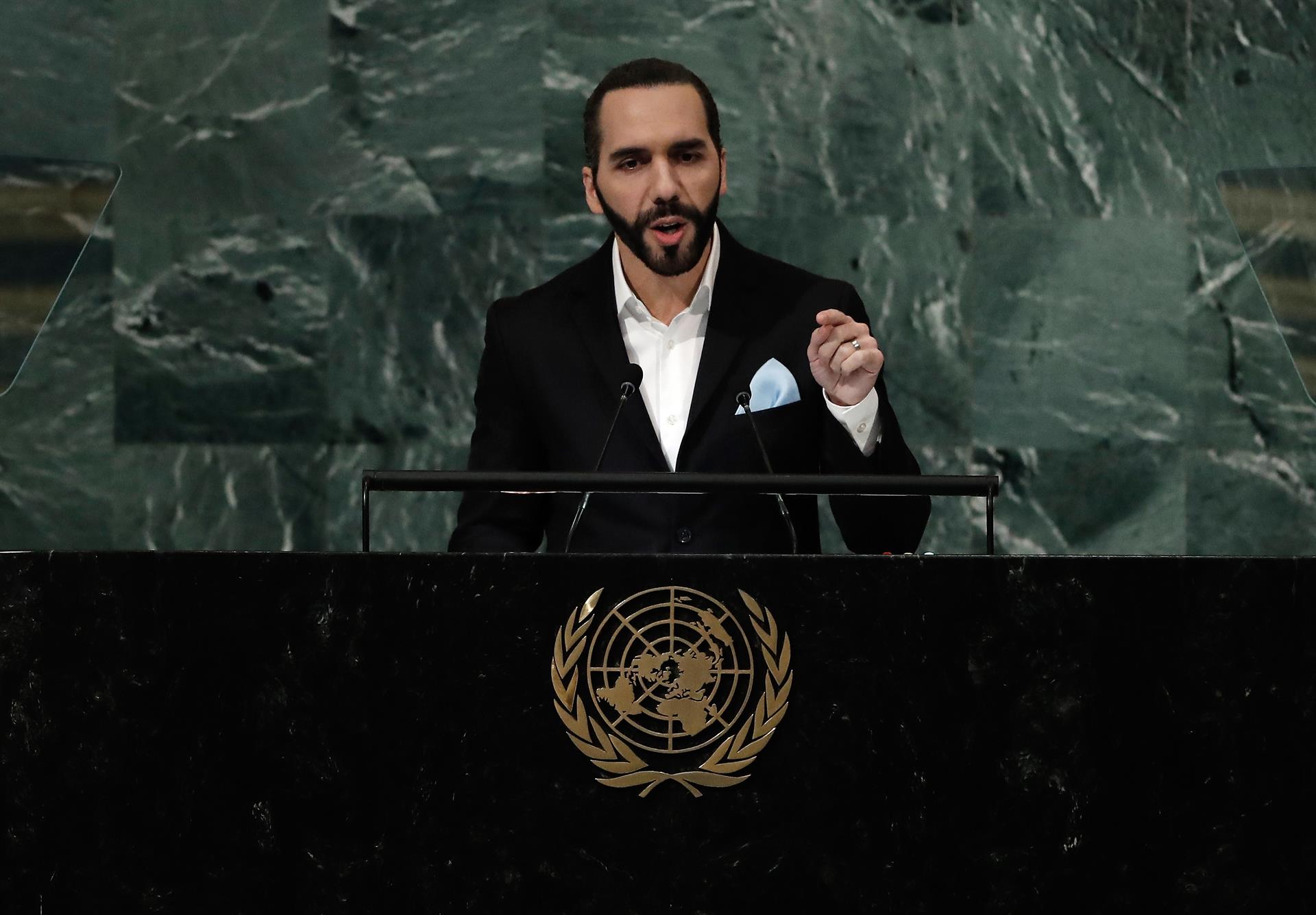 Bukele recalca que el formato de la Asamblea General de la ONU es "obsoleto"