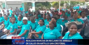 Realizan marcha en reclamo de arreglo de calles en Hatillo-San Cristóbal 