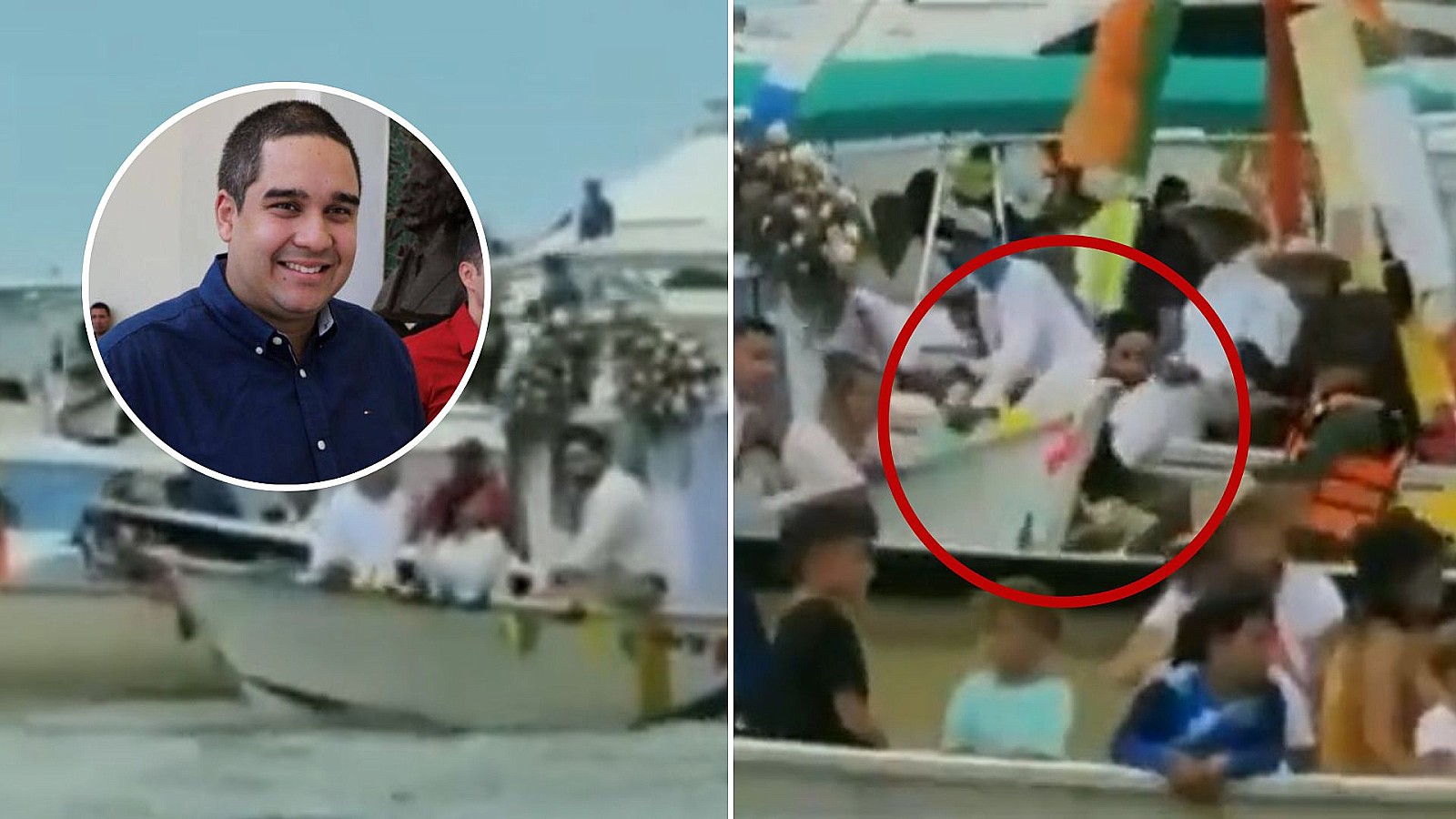 El hijo de Nicolás Maduro cae al agua en una procesión religiosa en Venezuela