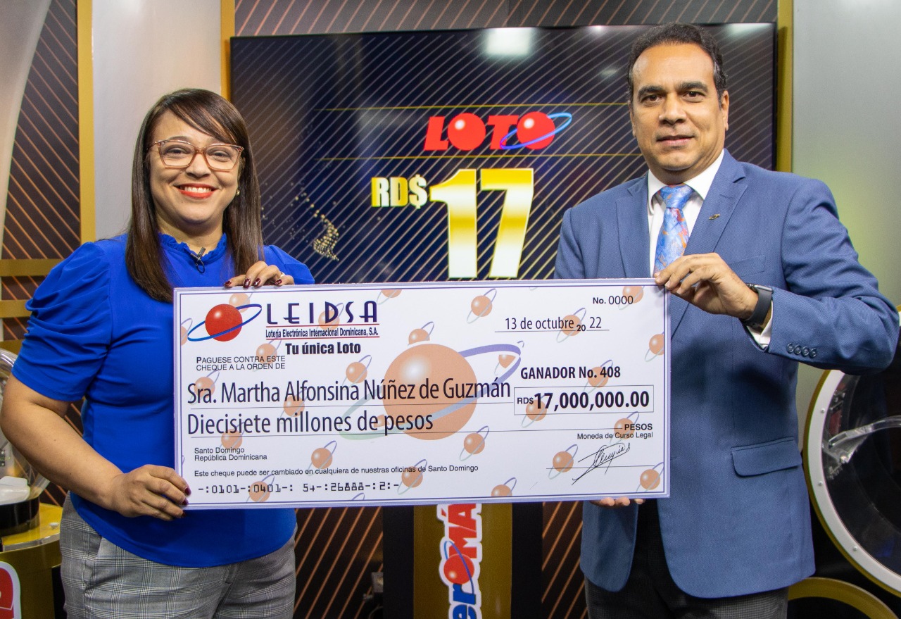 Empleada privada se gana RD$17 millones en Leidsa