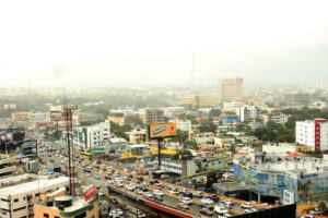 Fotografía panorámica del Distrito Nacional tomada por David Ruiz.