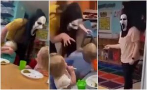 Maestras de una guardería en USA asustan a los niños con máscaras de terror 
