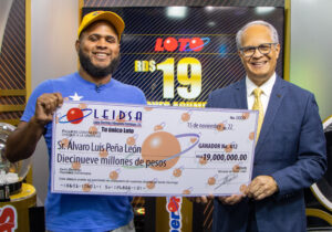 Empleado de minera recibe RD$19 millones de Leidsa 