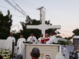 Feligreses acudieron a venerar a la Virgen en Barahona