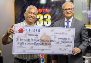 Leidsa entrega 33 millones de pesos al ganador 417 del Loto