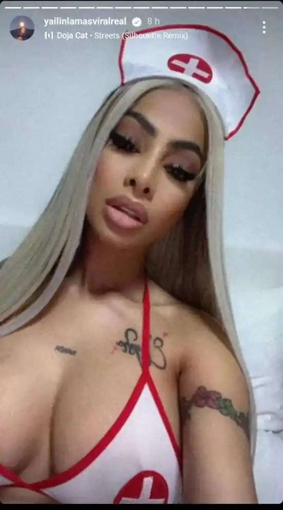 Yailin apareció en redes con un sensual disfraz que luego eliminó