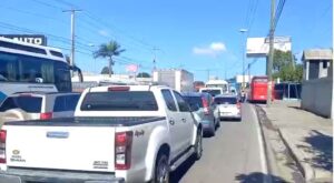 El gigantezco taponamiento que en toda Semana Santa golpea a Baní