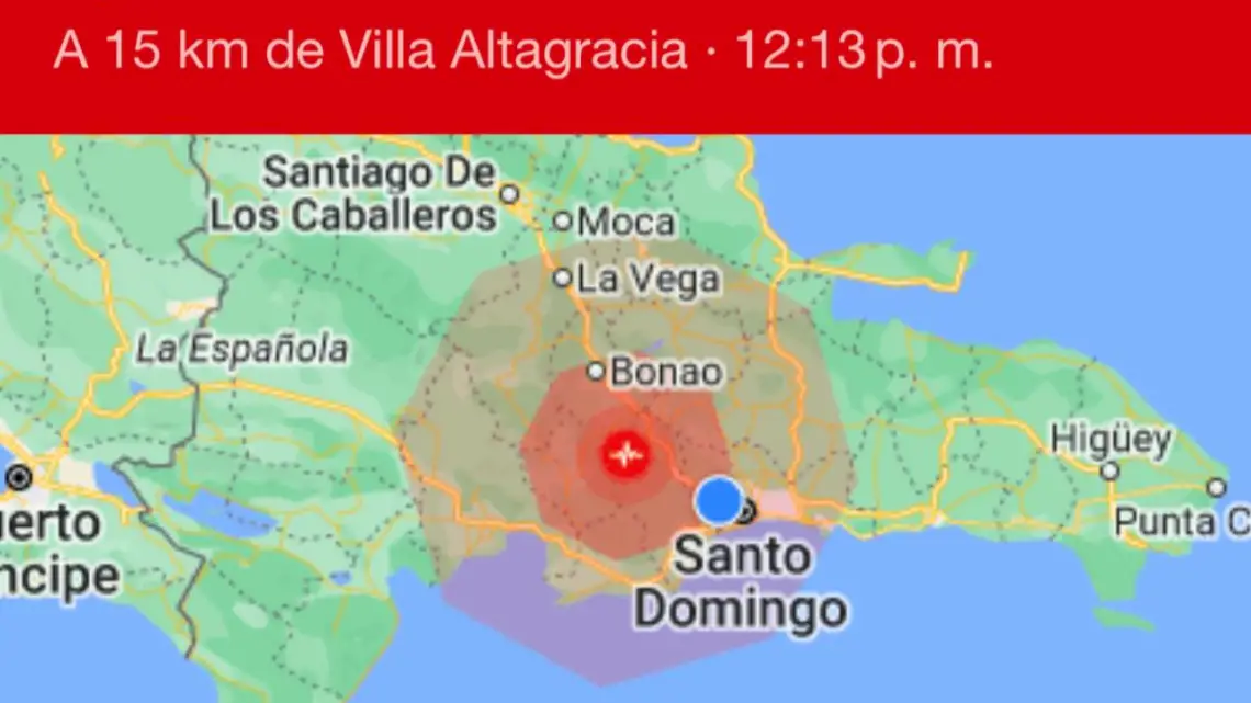 Temblor de tierra de magnitud 4.5 cerca de Villa Altagracia