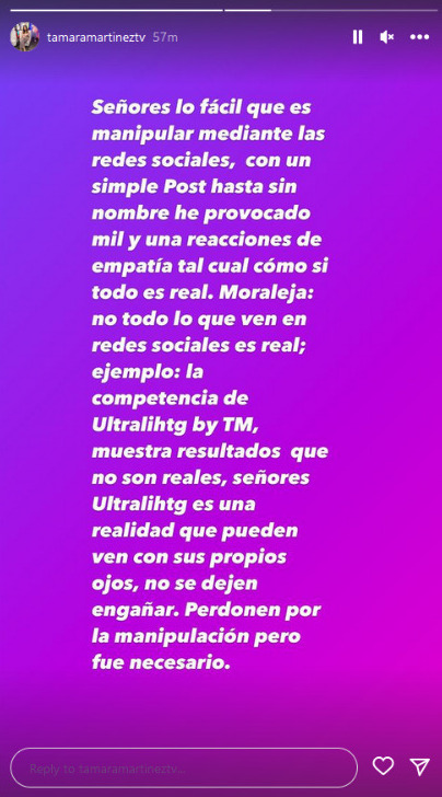 Tamara Martínez criticada por su "experimento" de violencia doméstica