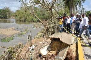 MOPC supervisa trabajos en zonas afectadas por lluvias en provincias del sur