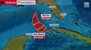 tormenta tropical Arlene 