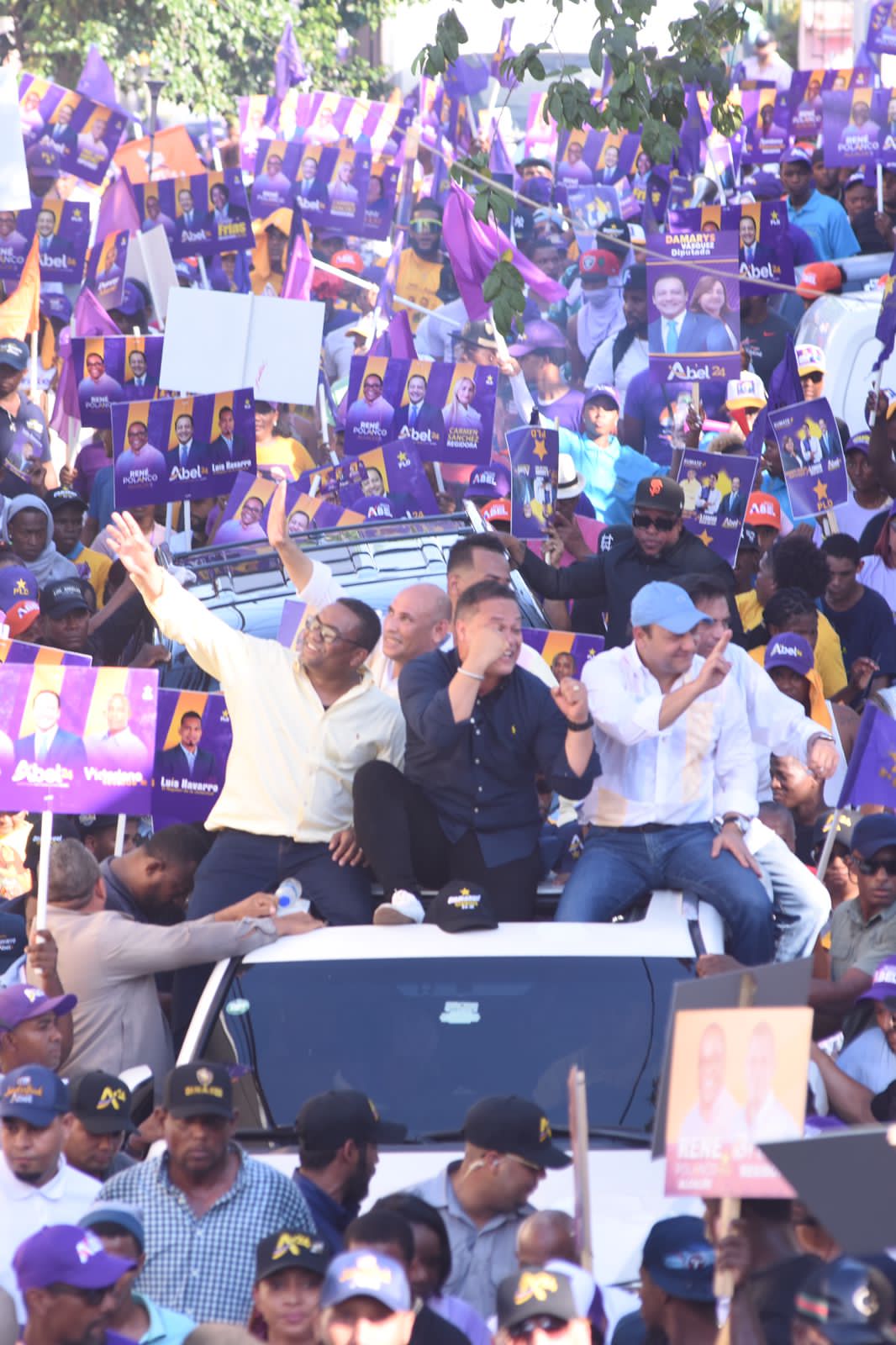 René Polanco saluda candidato alcalde SDN sea un peledeista