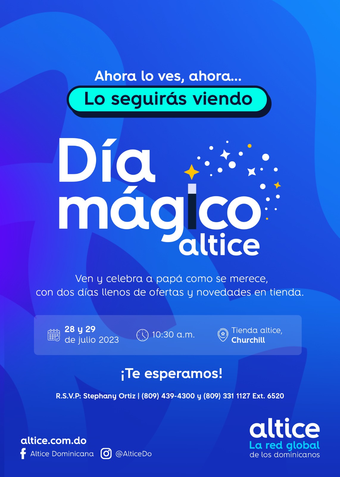 Altice celebra día mágico de ofertas y regalos para papá