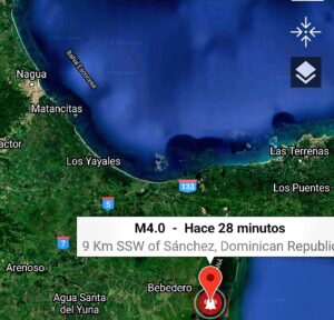 Se registra temblor de tierra en RD