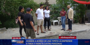 Hombre a bordo de yipeta emprende a tiros y hiere a cuatro personas