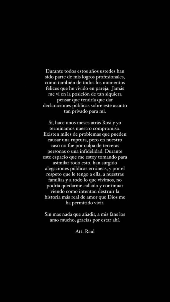 El comunicado de Rauw Alejandro sobre su ruptura con Rosalía 