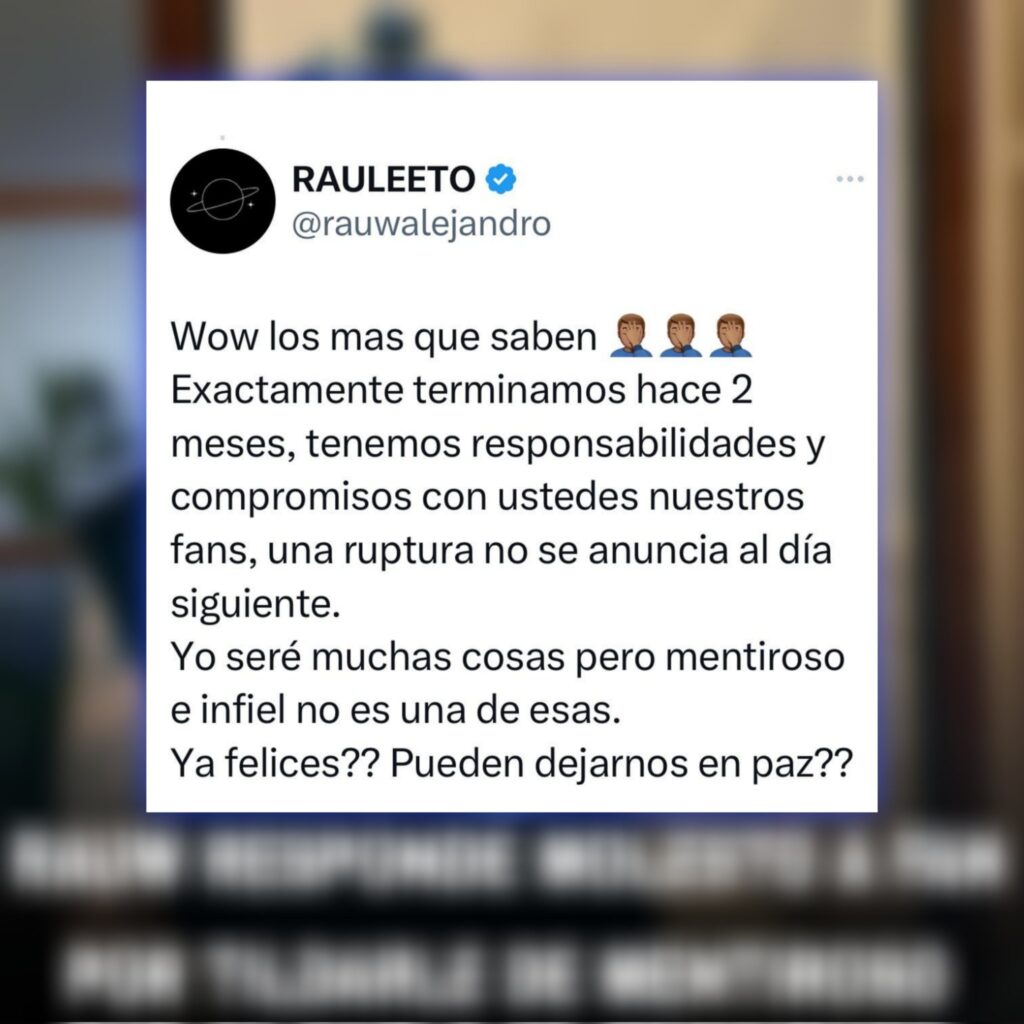 Rauw Alejandro ya tiene un nuevo romance, dice Raúl de Molina