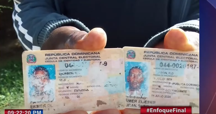 Durán Suero, según el documento de identidad, es un hombre de 44 años de edad, de ocupacion comerciante, nativo de Dajabón, quien se presume es el chófer que huyó de la escena.