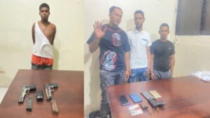 Tres armas de fuego retiradas de las calles portadas de manera ilegal en Moca
