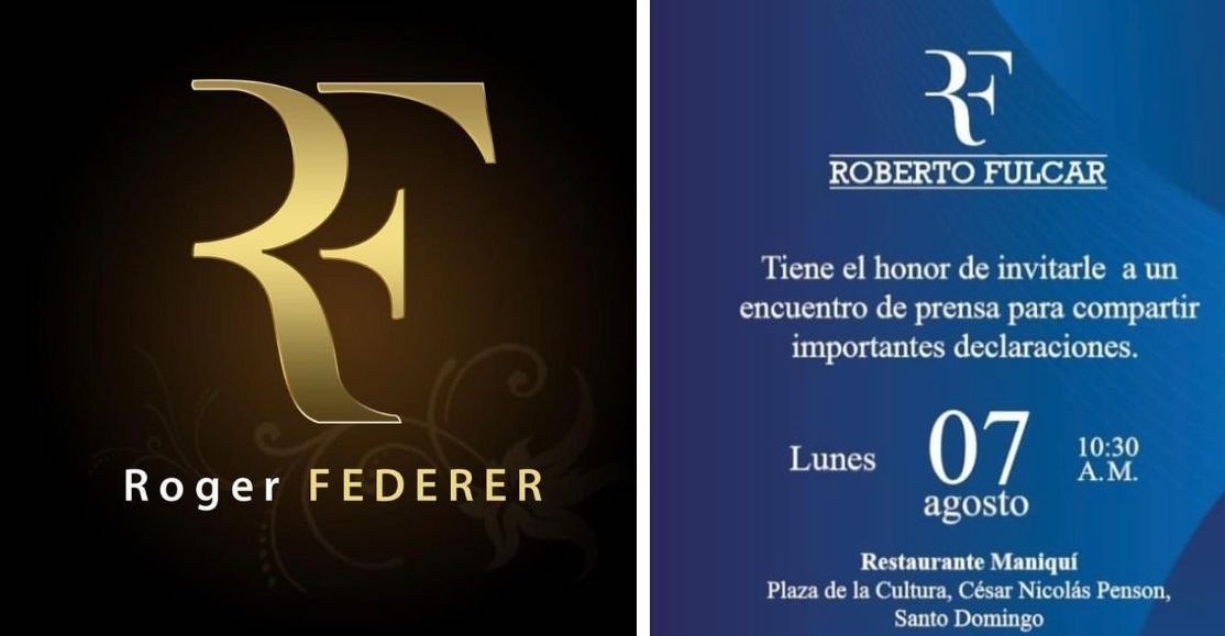 Logo de Roberto Fulcar es igual al de Roger Federer