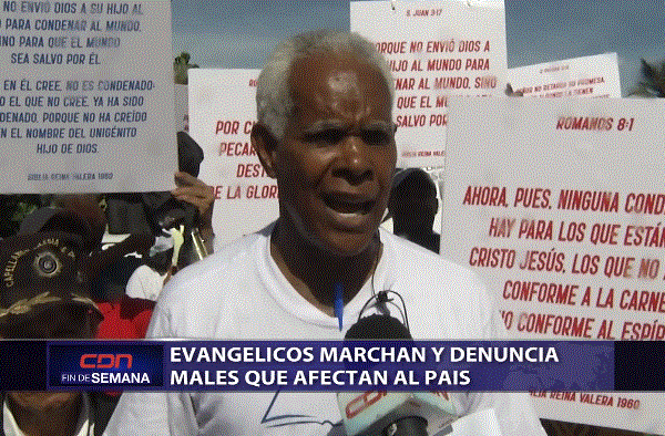 Cientos de evangélicos marchan y denuncian problemas que afectan al país
