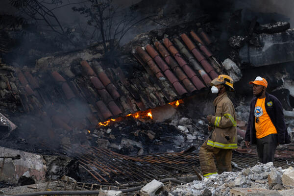 Zona de explosión en San Cristóbal. (Foto: Fuente externa)  