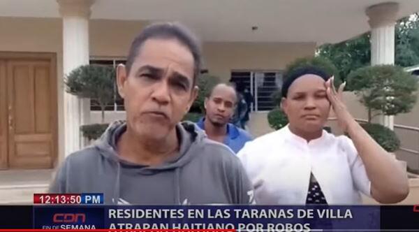 Residentes en Las Taranas de Villa Riva atrapan haitiano por robos