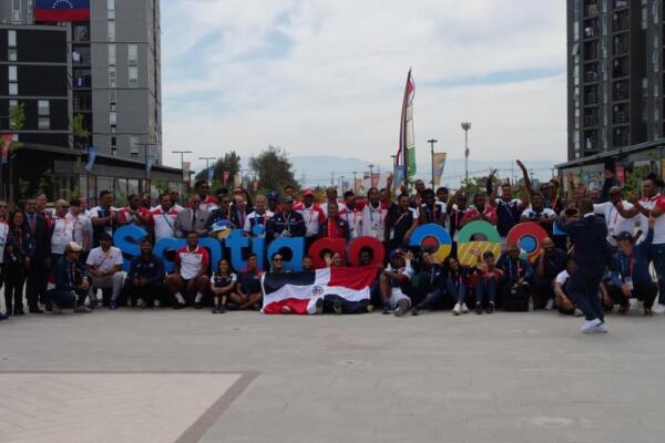 Team Dom recibe oficialmente a los atletas en la Villa Panamericana en Santiago 2023