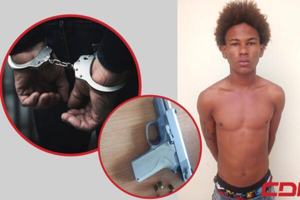 Policía preventiva apresa joven con pistola en Puerto Plata
