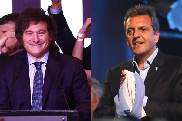 Sergio Massa y Javier Milei.