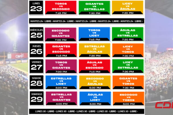 ¿Cuáles son los partidos de esta semana en LIDOM?