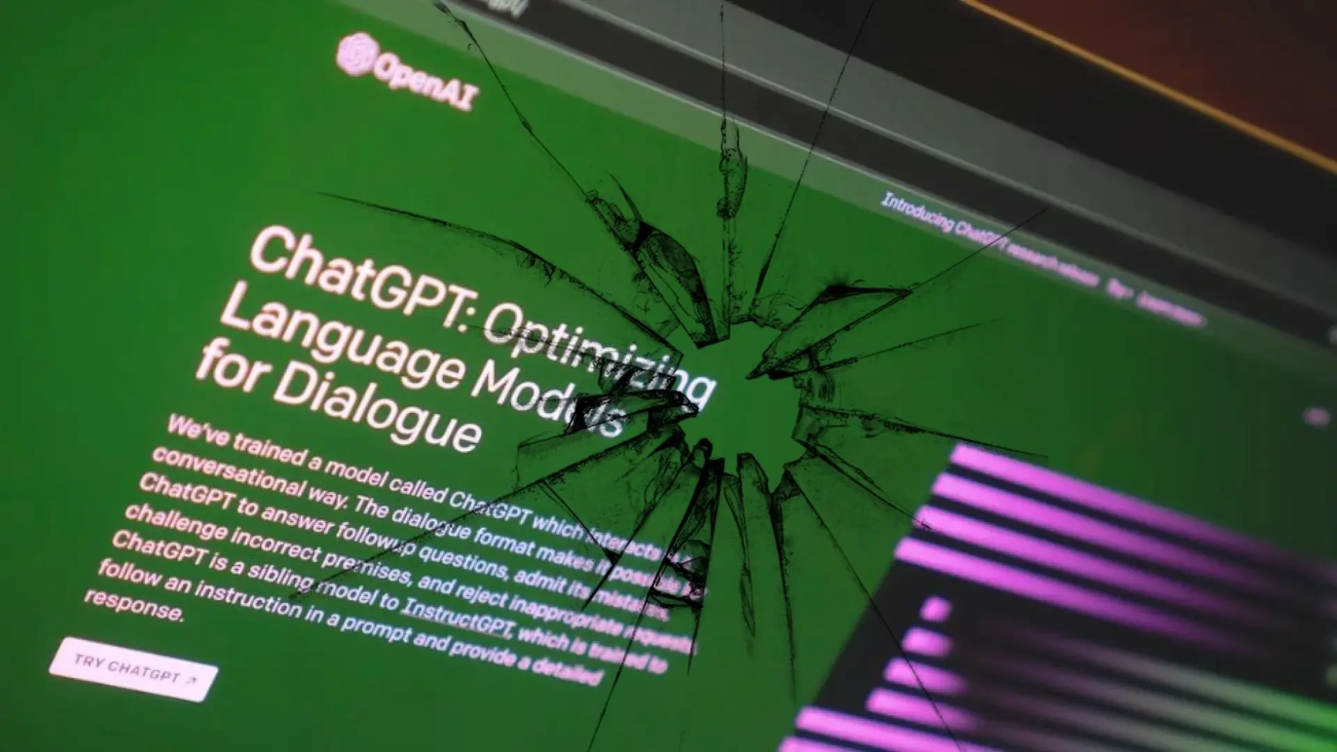 Un ataque DDoS sacó del juego a ChatGPT durante horas. FOTO: Fuente externa.