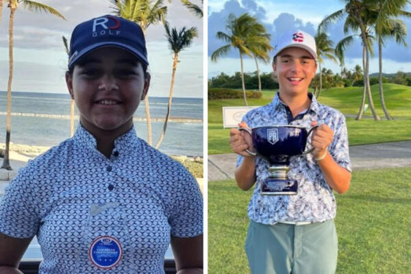 Rodrigo y María Fernanda, los destacados en la tercera parada del Tour Juvenil de Fedogolf. Foto: CDN Digital 