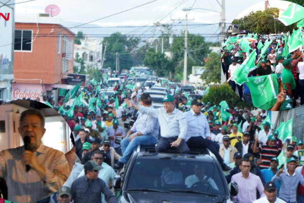 Leonel Fernández encabeza marcha caravana en San Juan de la Maguana