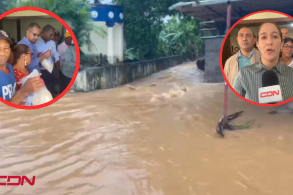 Yosi Contreras declaró en emergencia al municipio de Cotuí y llevó ayudas a los afectados. Foto: (CDN Digital)