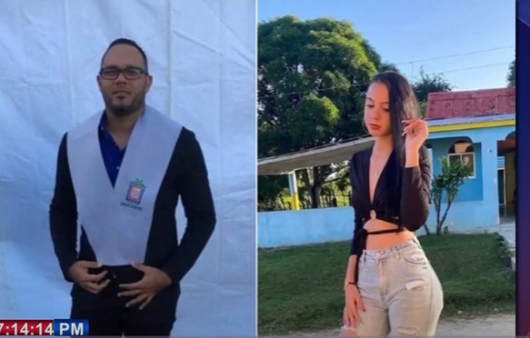 Profesor Jhon Kelly Martínez y Esmeralda Richiez. FOTO: fuente interna.