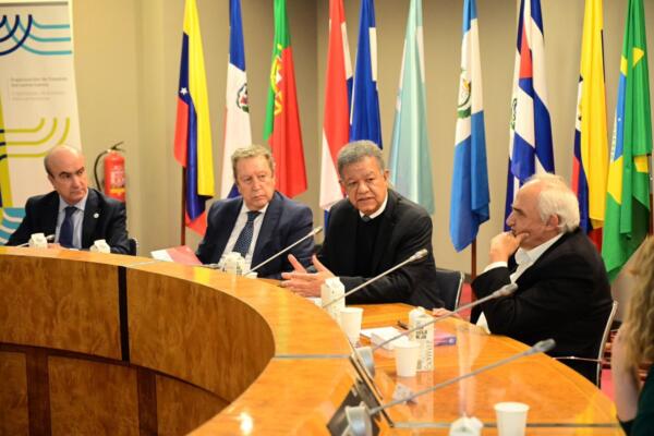 Leonel Fernández durante el encuentro de la Cátedra de Integración Iberoamericana. Foto: Fuente externa 