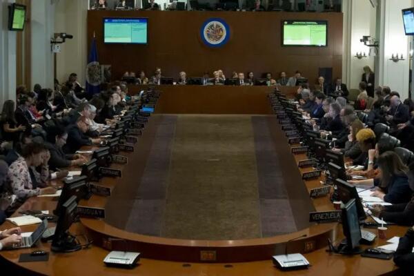 Mesa de la Organización de los Estados Americanos (OEA). Foto: fuente externa.