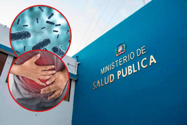 Edificio del Ministerio de Salud Pública y referencias al cólera. Foto: CDN Digital.
