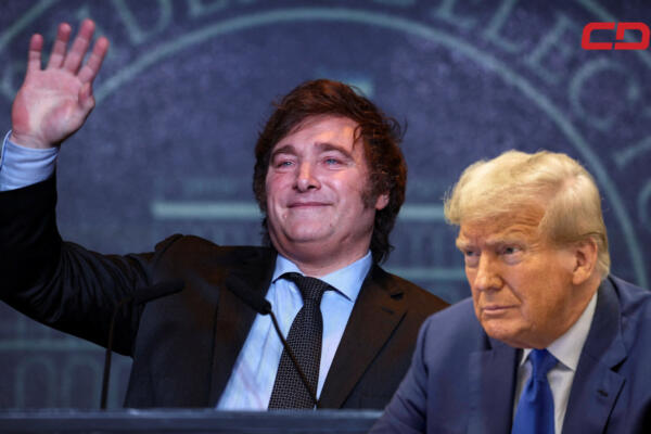 Donald Trump reacciona tras victoria de Javier Milei. / Fuente CDN Digital.