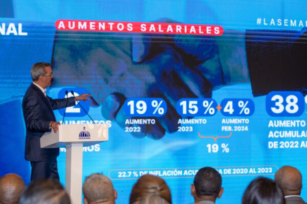 El presidente de la República Luis Abinader durante el encuentro LA Semanal. FOTO: Fuente externa