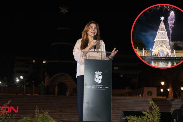 Alcaldía del DN realiza encendido del árbol navideño
