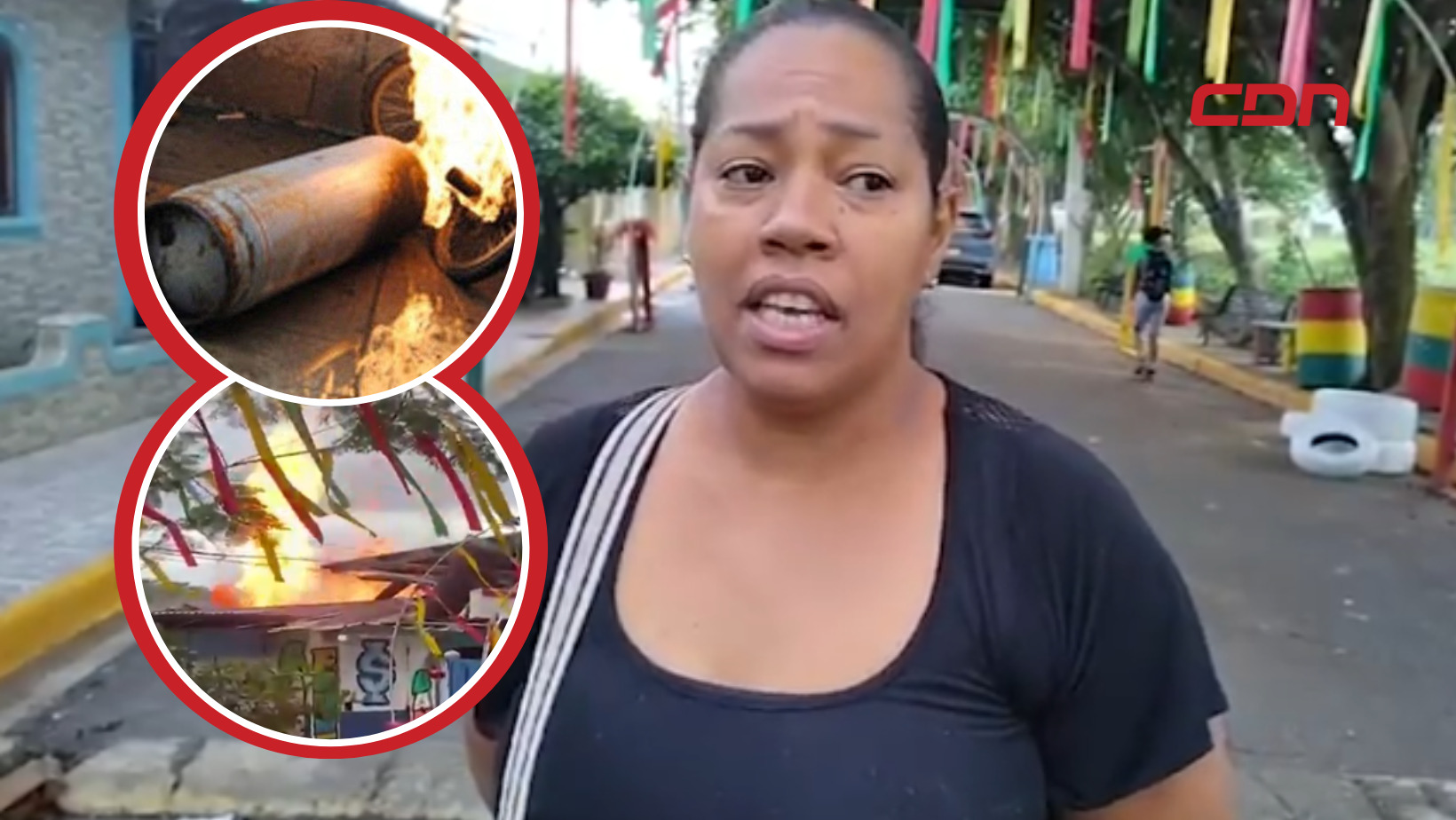 Hombre resulta con quemaduras tras explotar un tanque de gas.