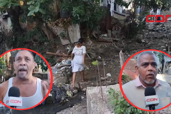 Residentes en Savica y Las Mercedes en Los Alcarrizos piden puente. (Foto: Fuente Externa)